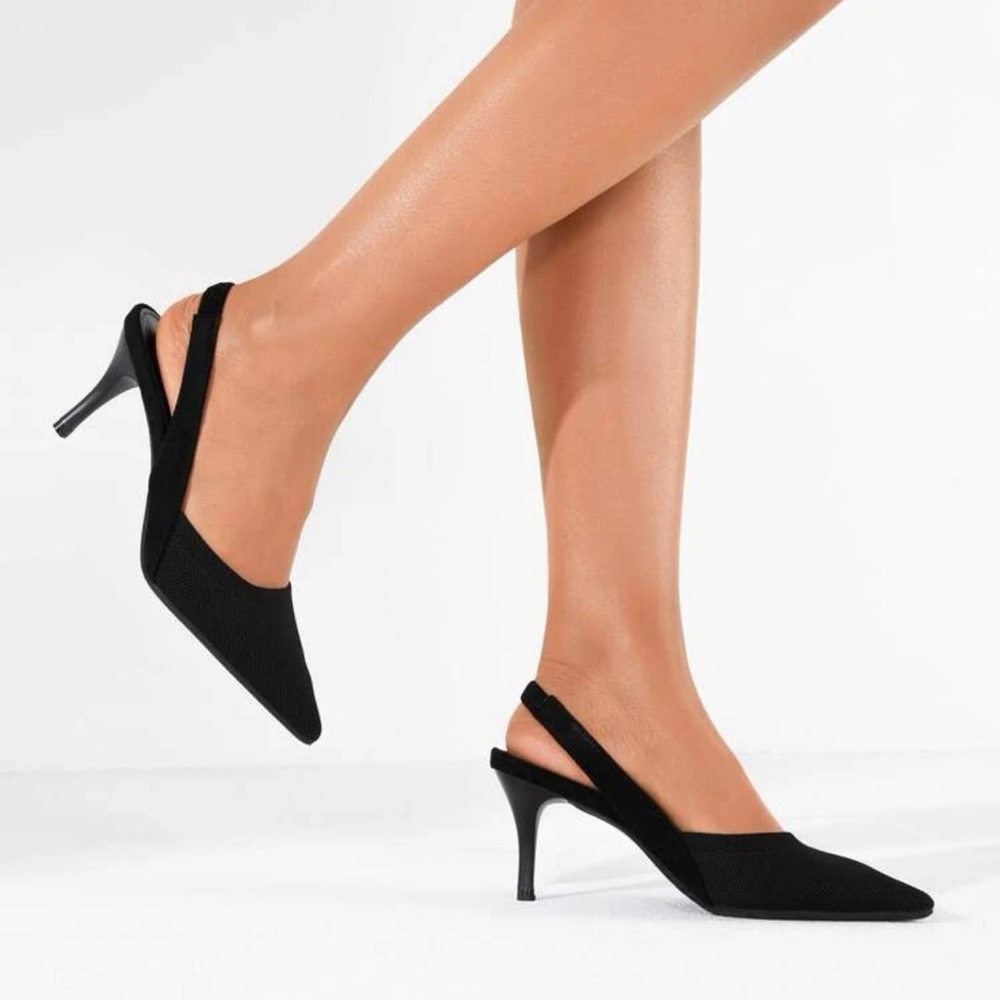 CUCCOO Basic Point Toe Slingback Stiletto Pumps